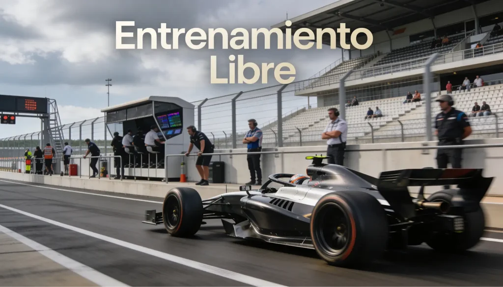 Monoplaza de Fórmula 1 en pista durante una sesión de entrenamientos libres