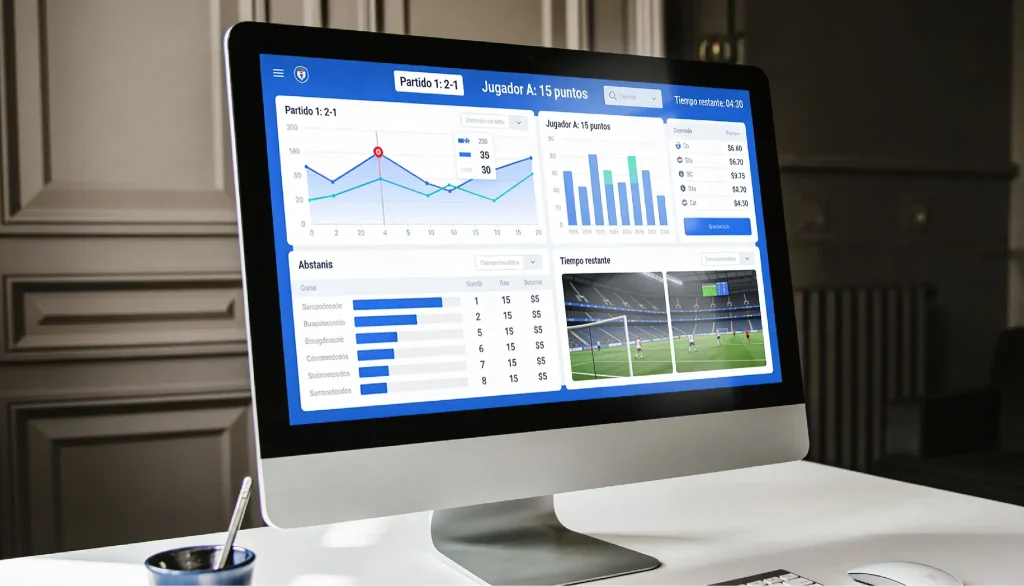 Pantalla de ordenador mostrando datos estadísticos de apuestas deportivas de Fórmula 1